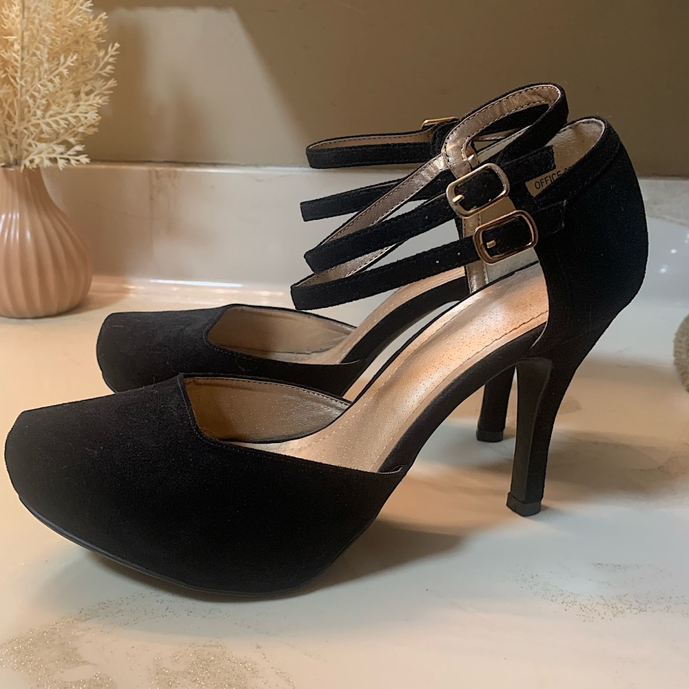 DREAM PAIRS Mary Jane Women's Black Triple-Strap High Heel Pumps size 10